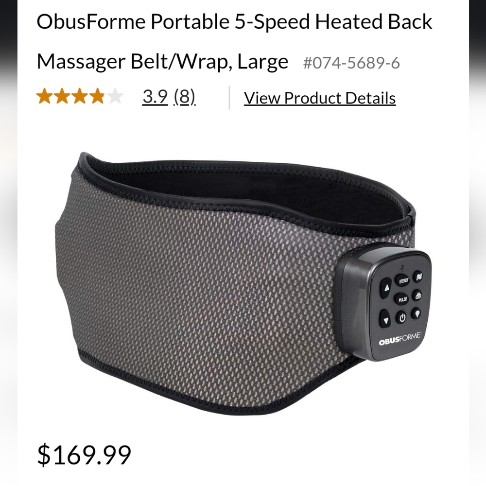 Obusforme Warming Belt Massager